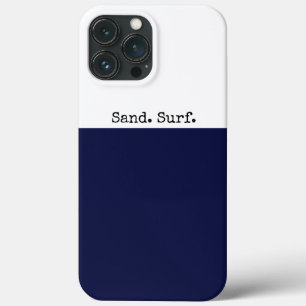 Funda Para iPhone 13 Pro Max ARENA SURF Moderno Bloque de color blanco de la Ma