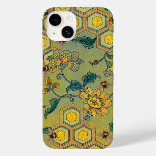 FUNDA PARA iPhone 14 DE Case-Mate ARENES DE MIEL, BEEHIVAS, FLORES DE PRIMAVERA, AZO