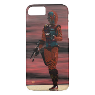 Funda Para iPhone 8/7 ARES CYBORG, RED SUNSET Science Fiction, Sci-Fi