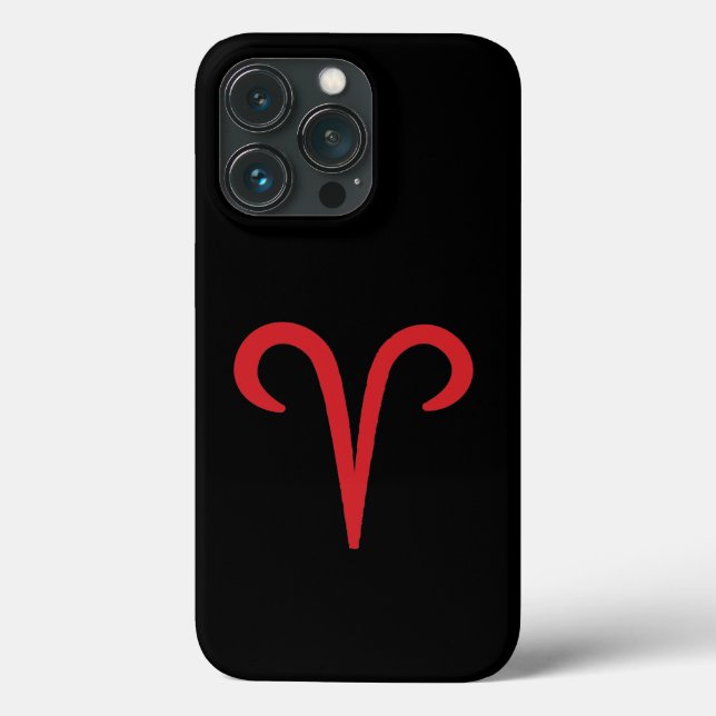 Funda De Case-Mate Para iPhone ARIES Astrología roja Zodiac Marzo Abril Cumpleaño (Reverso )