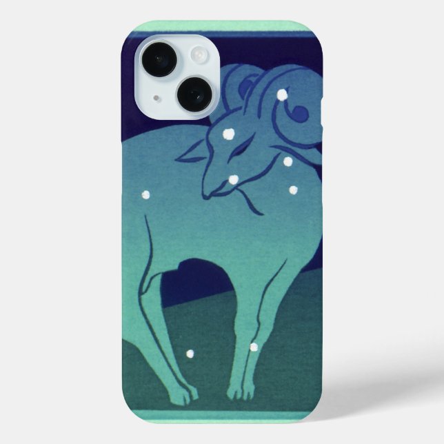Funda De Case-Mate Para iPhone Aries Constelación de la Cabra, Zodiaco Astrológic (Reverso )