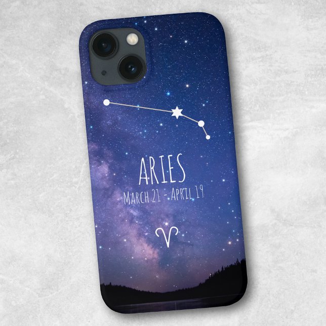 Funda De Case-Mate Para iPhone Aries | Constelación zodiaca personalizada (Subido por el creador)