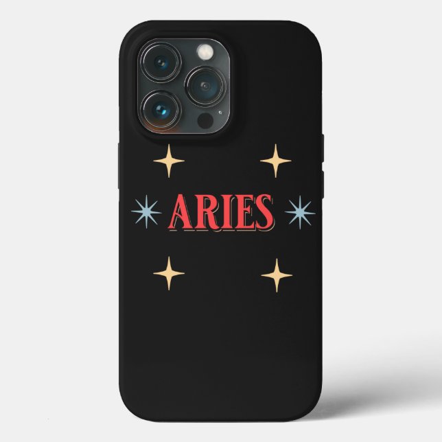 Funda De Case-Mate Para iPhone Aries Rótulo Astrológico (Reverso )