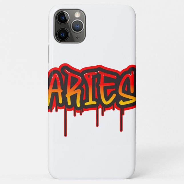 Funda De Case-Mate Para iPhone ARIES Rótulo de fuego Rastreo de Word Pintura de p (Reverso)