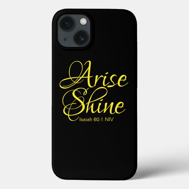 Funda De Case-Mate Para iPhone Arise inspiradora y Shine Faith Black (Reverso)