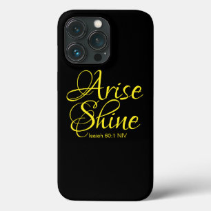Funda Para iPhone 13 Pro Arise inspiradora y Shine Faith Black