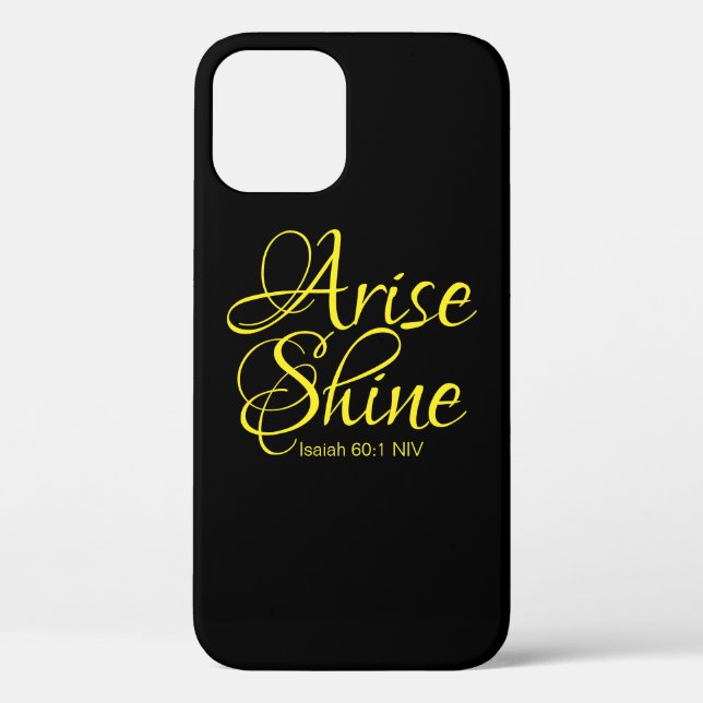Funda De Case-Mate Para iPhone Arise inspiradora y Shine Faith Black (Reverso )