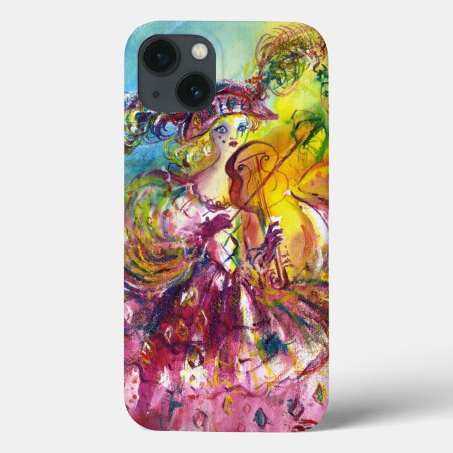 Funda De Case-Mate Para iPhone ARLECCHINA VIOLINISTA / Noche de Carnaval venecian (Reverso)