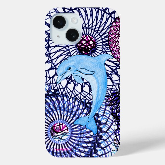 Funda De Case-Mate Para iPhone Armonía de delfines (Reverso )