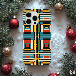 Funda Para iPhone 15 Pro Max Armonía Geométrica Ndebele - Cultural Artística