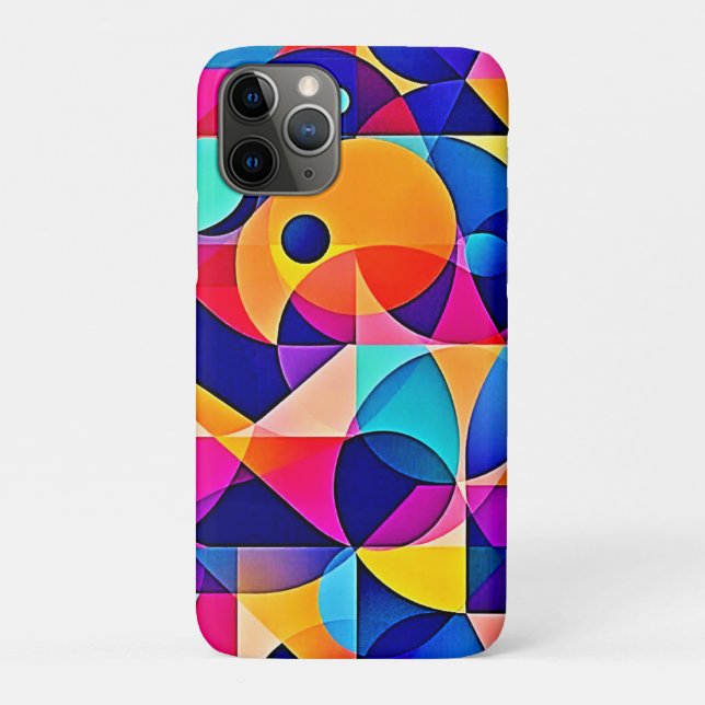 Funda De Case-Mate Para iPhone Armonía geométrica vibrante (Reverso)