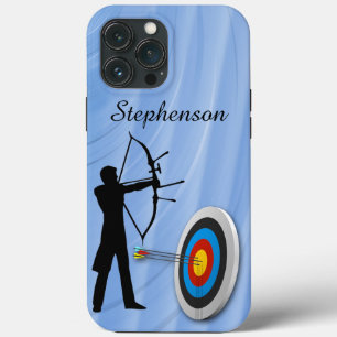 Funda Para iPhone 13 Pro Max Arquetería Arquero deportivo y objetivo Personaliz