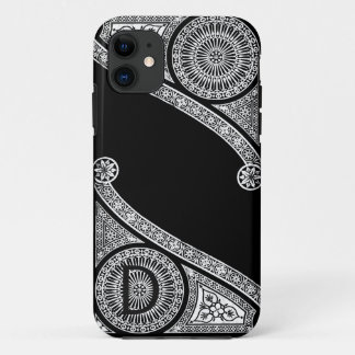 Funda Para iPhone 11 ARQUITECTO DE RENACIMIENTO Monograma blanco negro