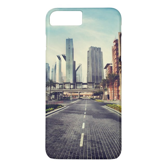 Funda De Case-Mate Para iPhone Arquitectura futurista. Ciudad moderna de Dubai. (Reverso)