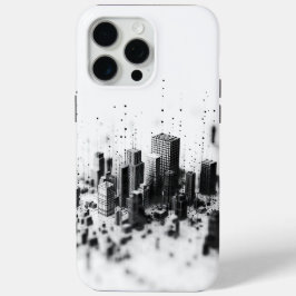 Funda Para iPhone 15 Pro Max Arquitectura monocromática de la ciudad del punint