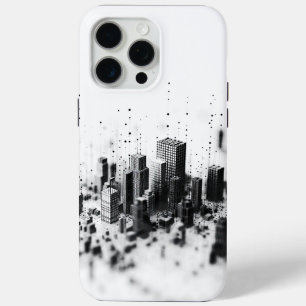 Funda Para iPhone 15 Pro Max Arquitectura monocromática de la ciudad del punint