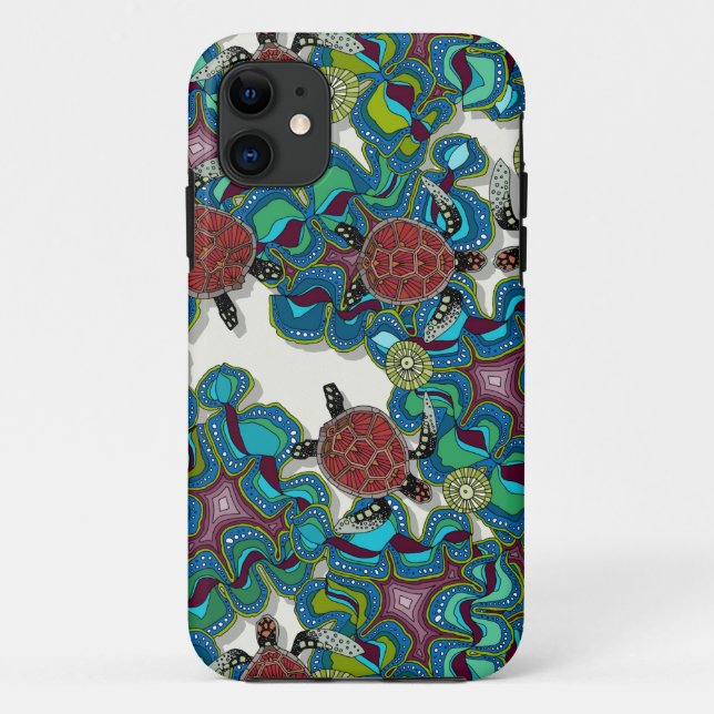 Funda De Case-Mate Para iPhone arrecife de tortuga (Reverso)