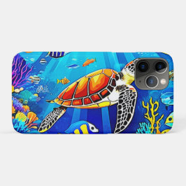 Funda Para iPhone 11 Pro Arrecife vibrante: El reino submarino de la tortug
