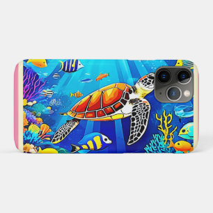 Funda Para iPhone 11 Pro Arrecife vibrante: El reino submarino de la tortug