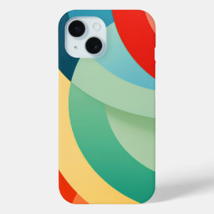 Funda Para iPhone 15 Arreglar formas en colores brillantes
