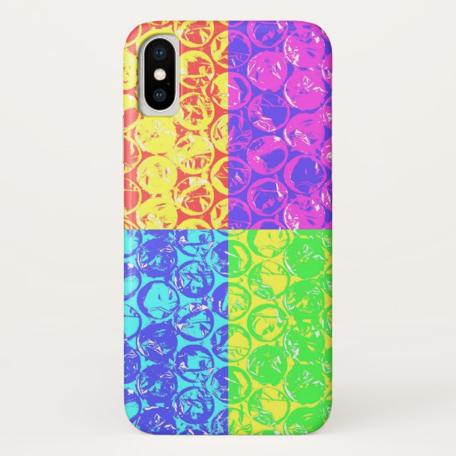 Funda De Case-Mate Para iPhone Arreglo de burbujas de arte pop arcoiris (Reverso)