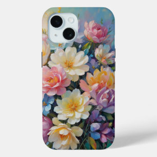 Funda Para iPhone 15 Arreglo de flores pintado