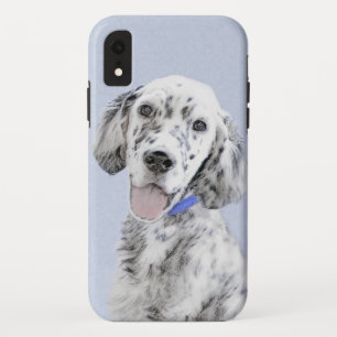 Funda Para iPhone XR Arreglo de inglés azul Belton Pintura de perro