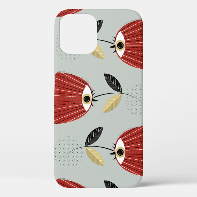 Funda De Case-Mate Para iPhone Arreglo floral rojo y caprichoso (Reverso )
