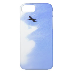 Funda Para iPhone 8/7 Arriba en el avión en vuelo Blue Sky l