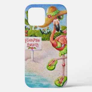 Funda Para iPhone 12 Arroyo Flamingo No. 2 Acuarela