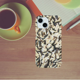Funda Para iPhone 15 Arroz salvaje, marrón y blanco