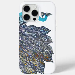 Funda Para iPhone 15 Pro Max Art Deco Aqua Peacock Cualquier color