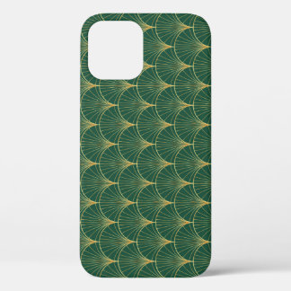 Funda Para iPhone 12 Art Deco de la hoja de palma verde