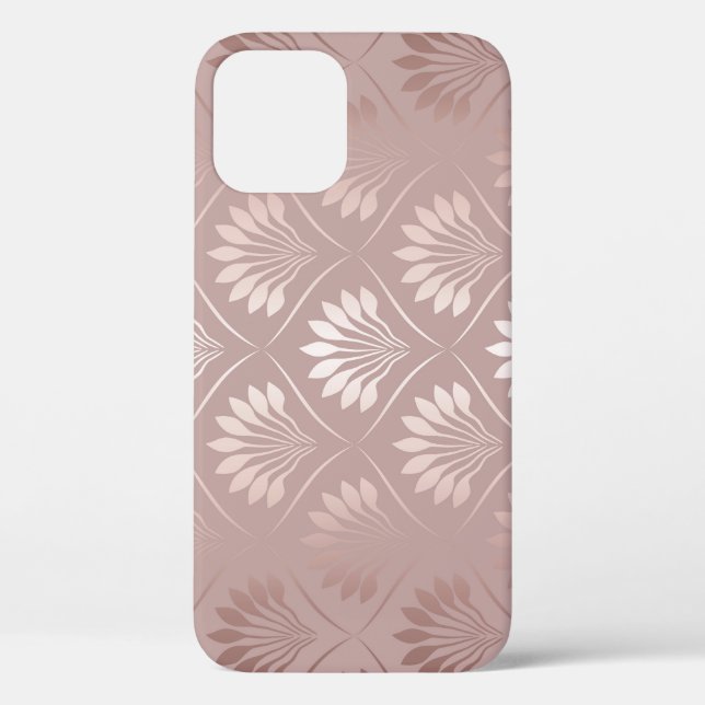 Funda De Case-Mate Para iPhone Art Deco: Elegancia De Entramado De Oro. (Reverso )