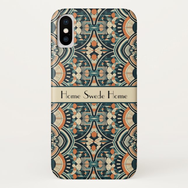 Funda De Case-Mate Para iPhone Art Deco escandinavo personalizable (Reverso)