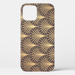 Funda Para iPhone 12 Art Deco Gold: Lujo geométrico minimalista