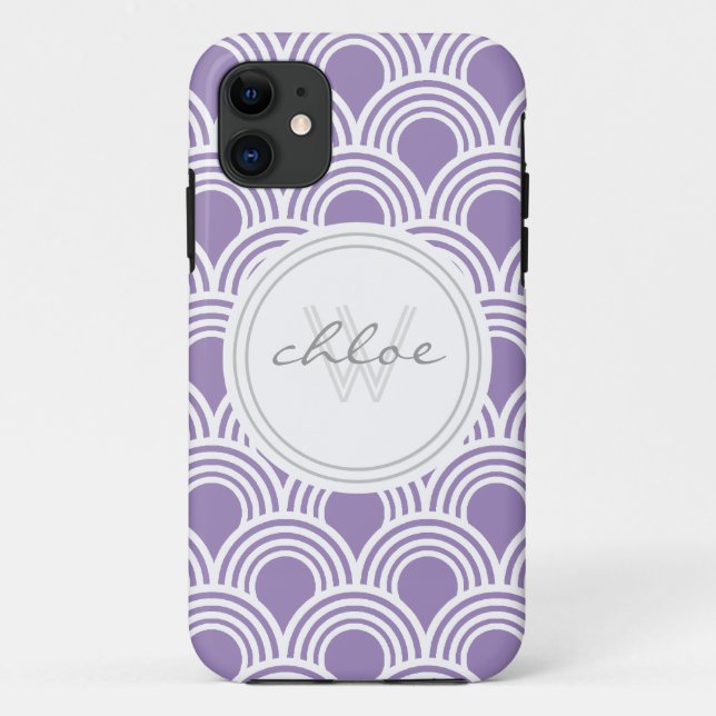 Funda De Case-Mate Para iPhone Art Deco Gran Gatsby Estilo Shell Personalizado (Reverso)