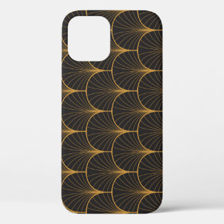 Funda Para iPhone 12 Art Deco, Patrón Geométrico Vintage.