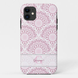 Funda Para iPhone 11 Art Deco personalizado Confetti rosa Mandala
