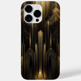 Funda Para iPhone 14 Pro Max De Case-Mate Art Deco Retro 1920 Negro n Oro