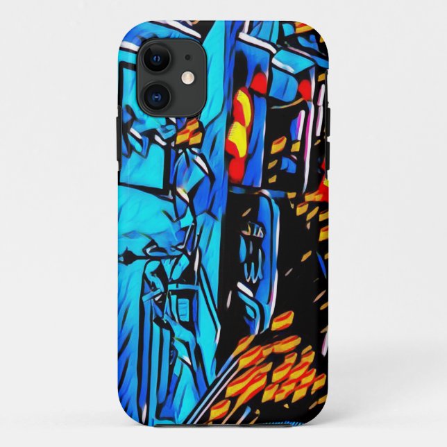 Funda De Case-Mate Para iPhone Art. del almuerzo del área de trabajo (Reverso)