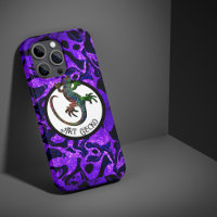 Art Gecko - fondo morado