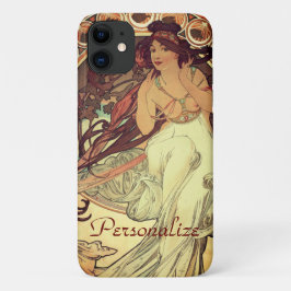 Funda Para iPhone 11 Art Nouveau Alphonse Mucha elegante mujer cosecha