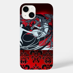 TITLE_SEO2 ART NOUVEAU PAN , DAMASCO BLANCO NEGRO ROJO