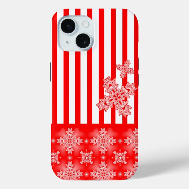 Funda De Case-Mate Para iPhone Artdeco Flowers in Retro Style (Reverso )