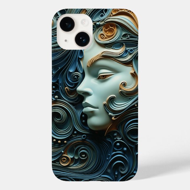 Funda De Case-Mate Para iPhone Arte 3D de Moonlit Woman (Reverso )