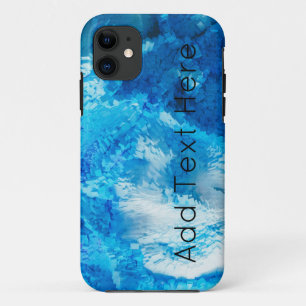 Funda Para iPhone 11 Arte abstracto con ángulo azul y blanco