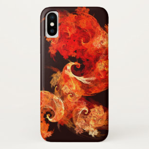 Funda Para iPhone X Arte abstracto de aves de fuego bailando