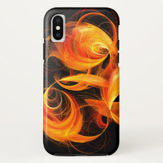 Funda Para iPhone X Arte abstracto de bola de fuego