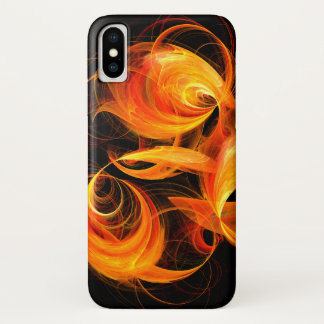 Funda Para iPhone X Arte abstracto de bola de fuego